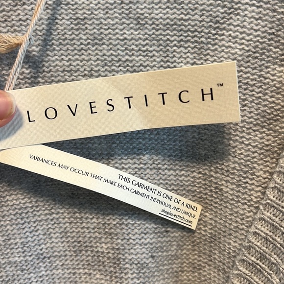 NWT Lovestitch Gray Heather Sweater Knit Long Sleeve Wrap, S - Picture 3 of 7